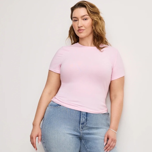 Good American Baby T-Shirt - Pink Rose Quartz 💗 (NWT) - Picture 1 of 6
